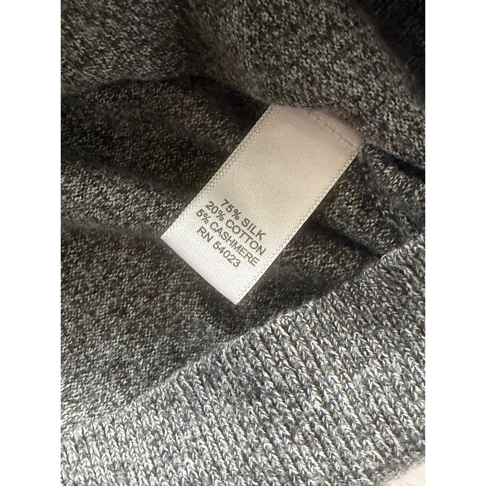 Banana Republic Mens Silk Cotton Cashmere V-Neck Sweater Gray Large - Picture 4 of 6
